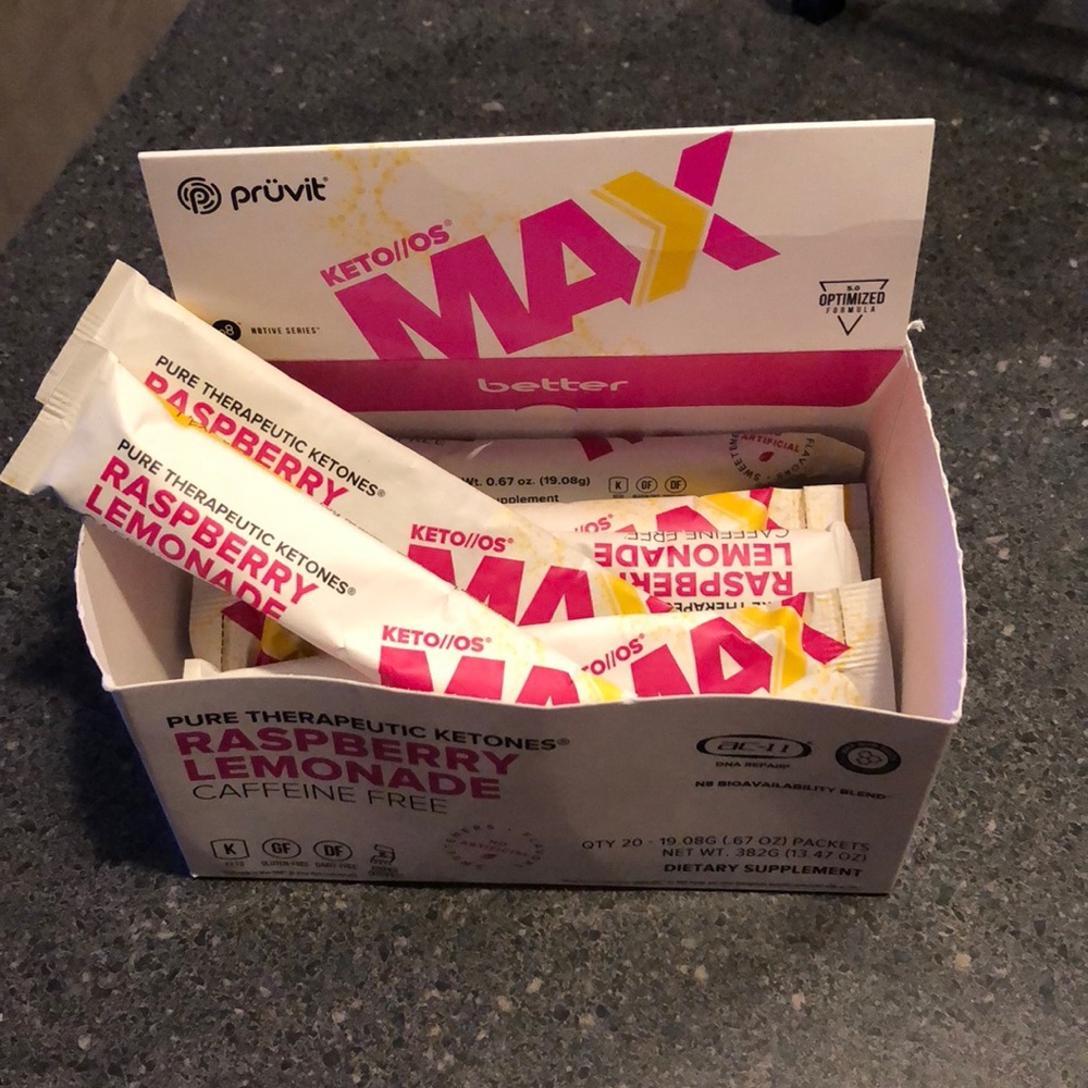 Pruvit Keto//OS MAX Raspberry lemonade